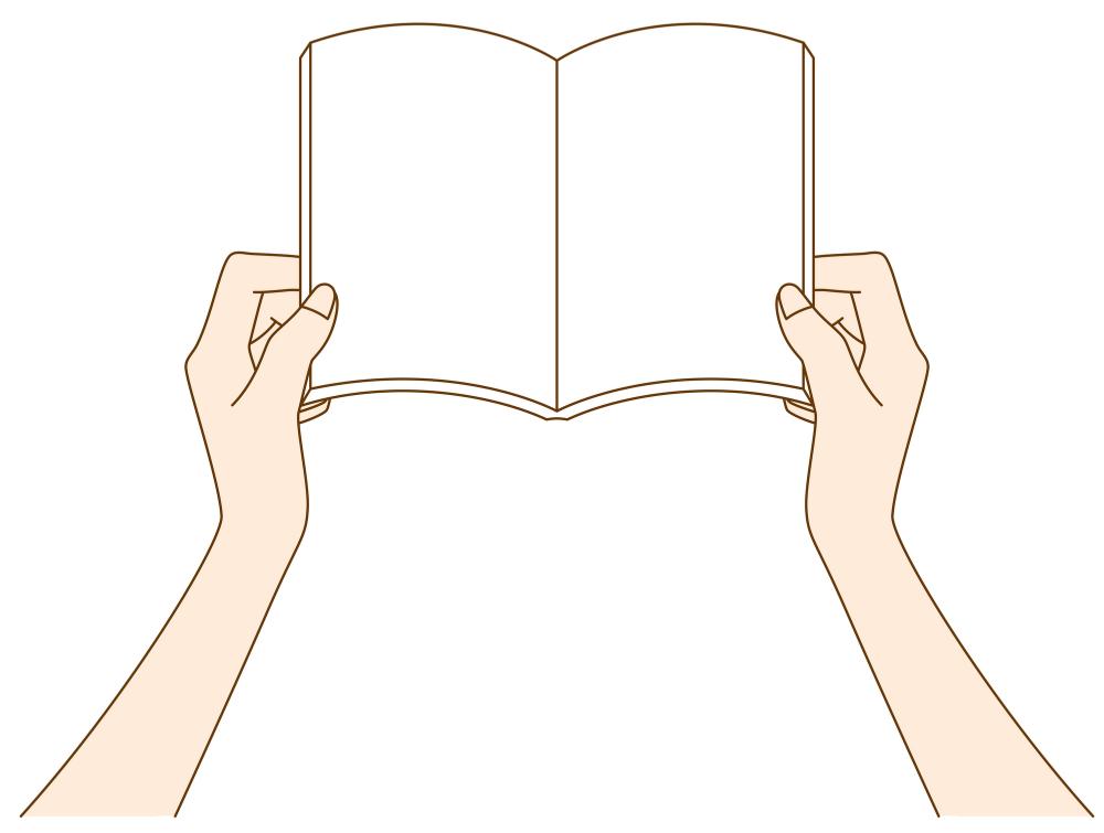 ノートを開くイラスト