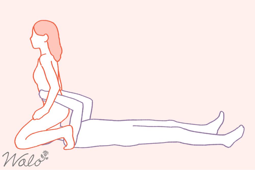 シックスナインから派生した顔面騎乗位のやり方イラスト